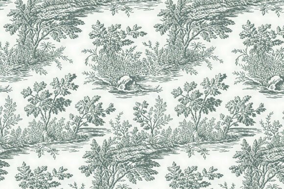 Download Soft Green Toile De Jouy Pattern - Premium Resources
